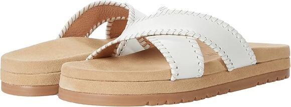 Jack Rogers Shoes - Women's Jack Rogers Lexi Criss Cross Platform Suede Sandals size 7 Boho Preppy